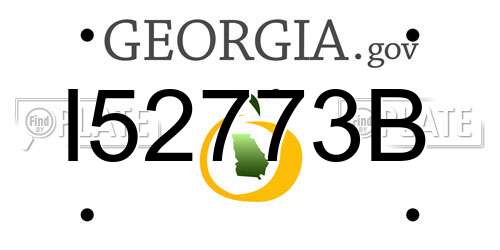 I52773B Georgia License Plate