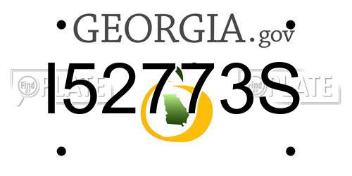 I52773S Georgia License Plate