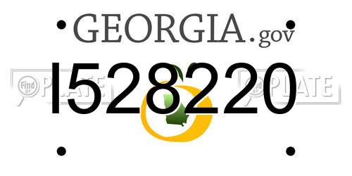 I528220 Georgia License Plate