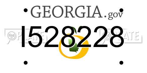 I528228 Georgia License Plate