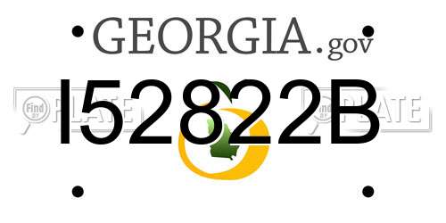 I52822B Georgia License Plate