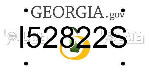I52822S Georgia License Plate
