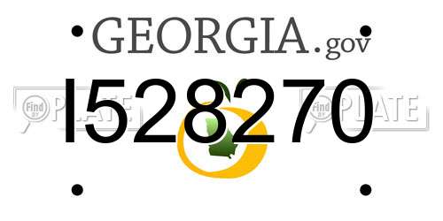 I528270 Georgia License Plate