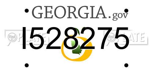 I528275 Georgia License Plate