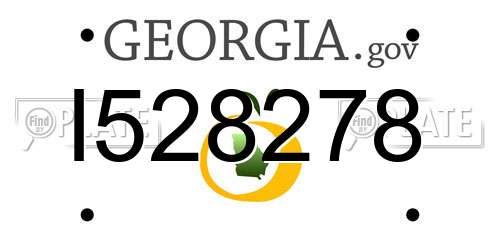 I528278 Georgia License Plate