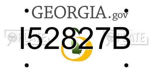 I52827B Georgia License Plate