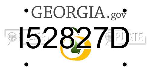 I52827D Georgia License Plate