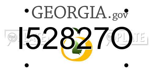 I52827O Georgia License Plate