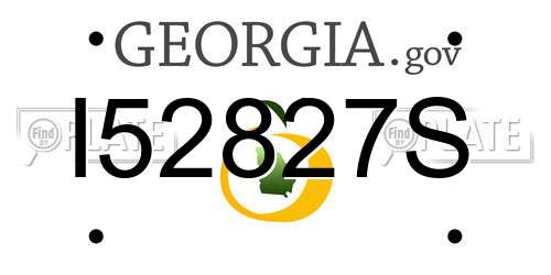 I52827S Georgia License Plate