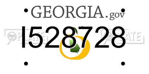 I528728 Georgia License Plate