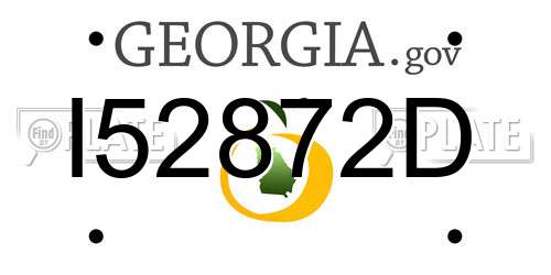 I52872D Georgia License Plate