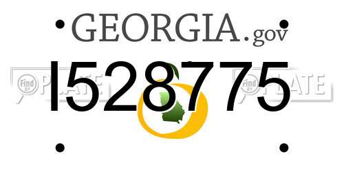 I528775 Georgia License Plate