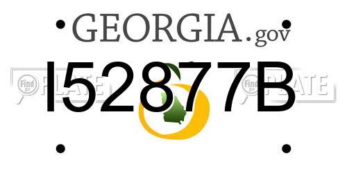 I52877B Georgia License Plate