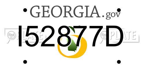 I52877D Georgia License Plate