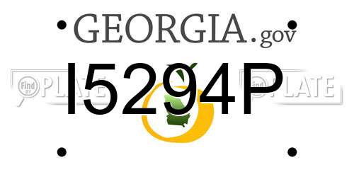 I5294P Georgia License Plate