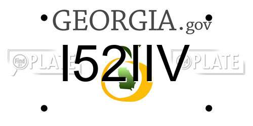 I52IIV Georgia License Plate