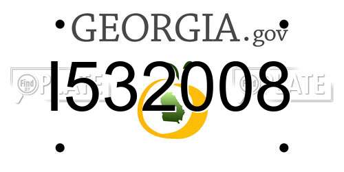 I532008 Georgia License Plate