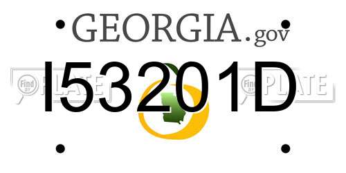 I53201D Georgia License Plate