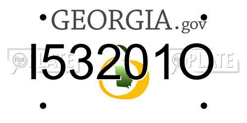 I53201O Georgia License Plate