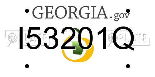 I53201Q Georgia License Plate