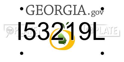 I53219L Georgia License Plate