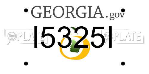 I5325I Georgia License Plate