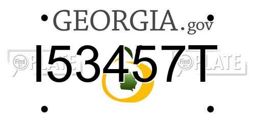 I53457T Georgia License Plate