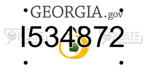 I534872 Georgia License Plate