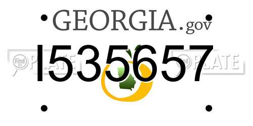 I535657 Georgia License Plate
