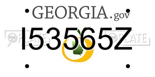 I53565Z Georgia License Plate