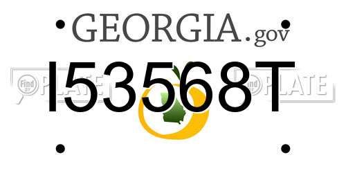 I53568T Georgia License Plate