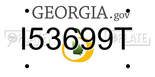 I53699T Georgia License Plate