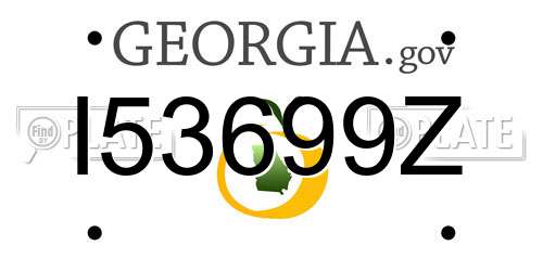 I53699Z Georgia License Plate