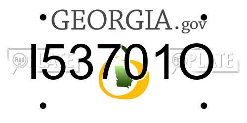I53701O Georgia License Plate