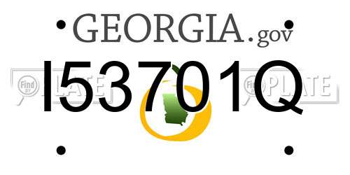 I53701Q Georgia License Plate