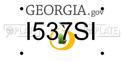 I537SI Georgia License Plate