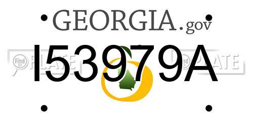 I53979A Georgia License Plate