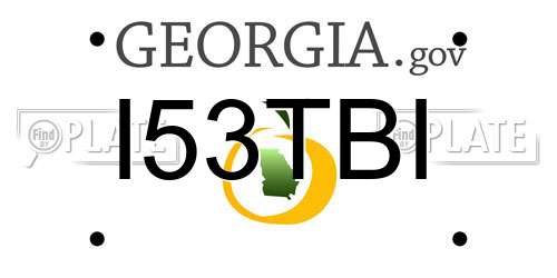 I53TBI Georgia License Plate