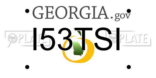 I53TSI Georgia License Plate
