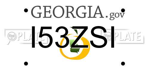 I53ZSI Georgia License Plate