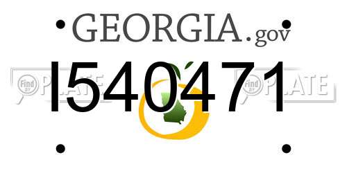 I540471 Georgia License Plate