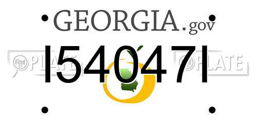 I54047I Georgia License Plate