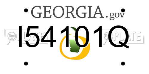 I54101Q Georgia License Plate