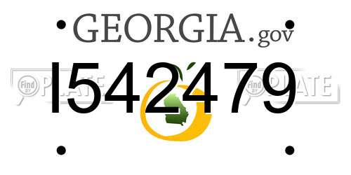 I542479 Georgia License Plate