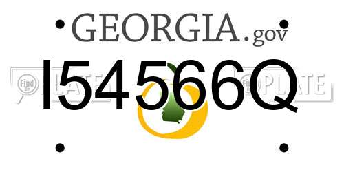 I54566Q Georgia License Plate