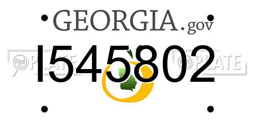 I545802 Georgia License Plate
