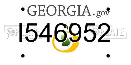 I546952 Georgia License Plate