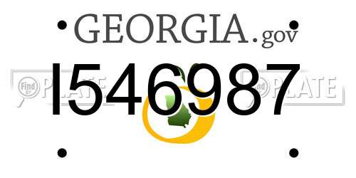 I546987 Georgia License Plate