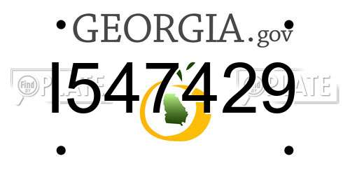 I547429 Georgia License Plate