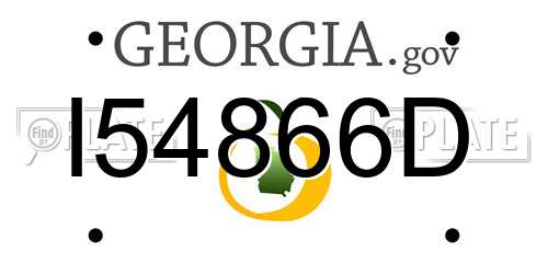 I54866D Georgia License Plate
